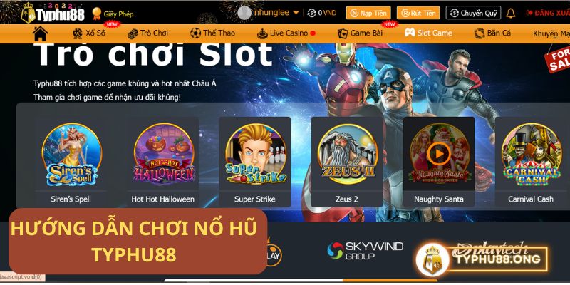 Nổ hũ online Typhu88: Trò chơi đổi thưởng hấp dẫn